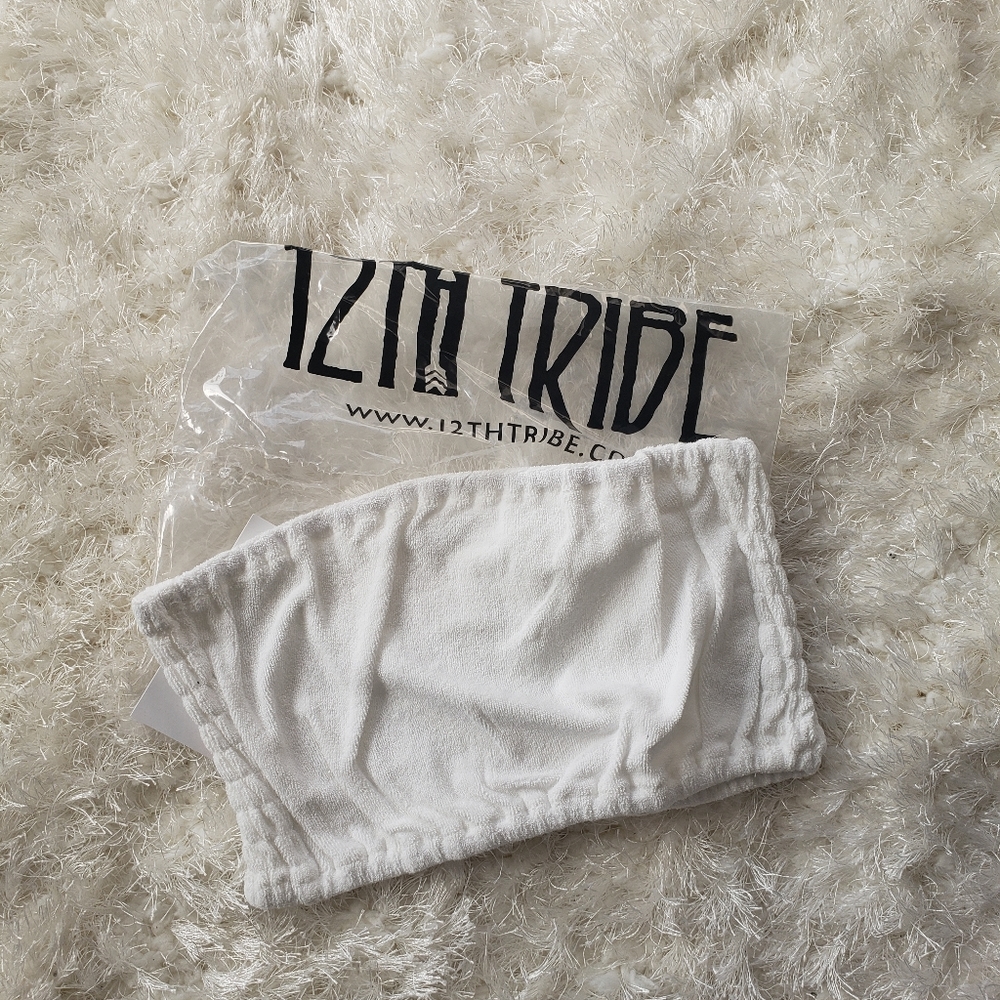 COPY - NWT 12TH TRIBE WHITE TERRY BANDEAU SIZE MED